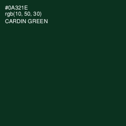 #0A321E - Cardin Green Color Image